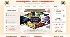 Desktop Screenshot of hindutempleofcolorado.org